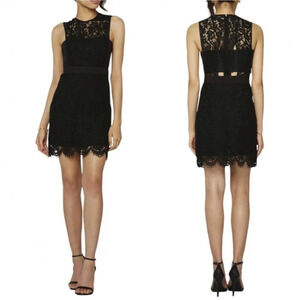 Fame & Partners Black Lace Mini Dress
